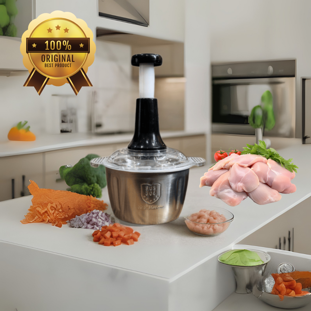 🥩 2.0L 4-Blade Meat & Veggie Push Chopper 🥕