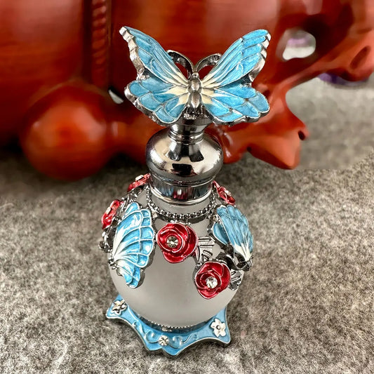 🌸 Vintage Perfume Refill Bottle 💎 | 15ml Handmade Glass 🎨✨