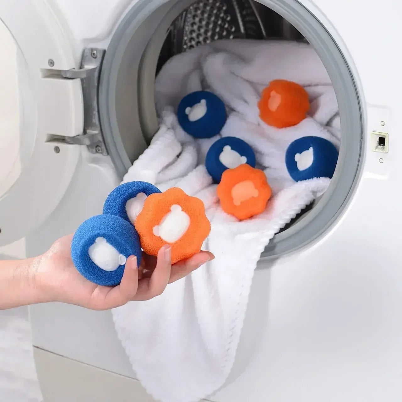 🧺✨ Magic Laundry Balls – Reusable Hair & Lint Remover 🐾