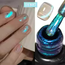 ✨ 7ml Aurora Glitter Magnetic Gel Polish 🌟 Green Cat Eye UV Nail Art