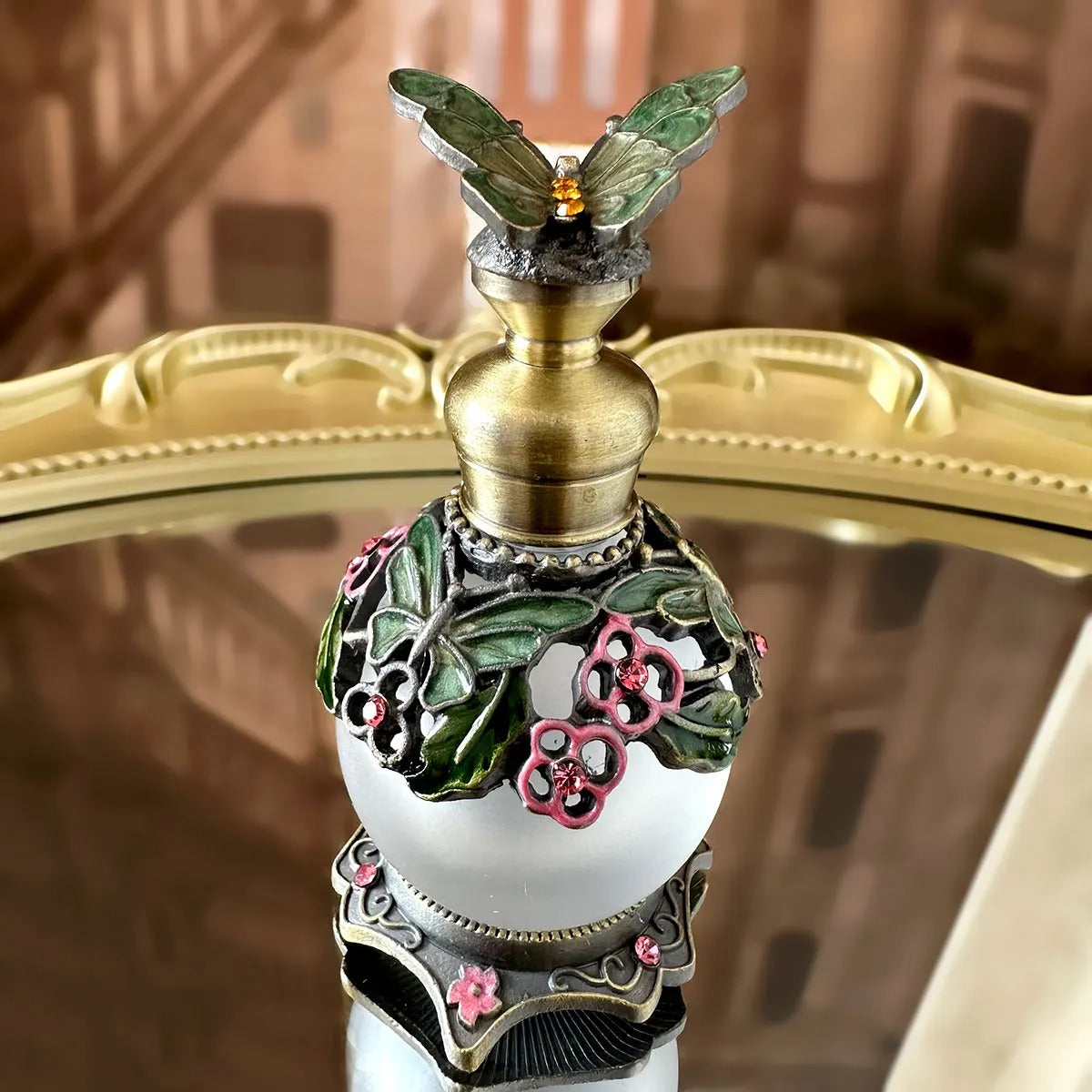 🌸 Vintage Perfume Refill Bottle 💎 | 15ml Handmade Glass 🎨✨