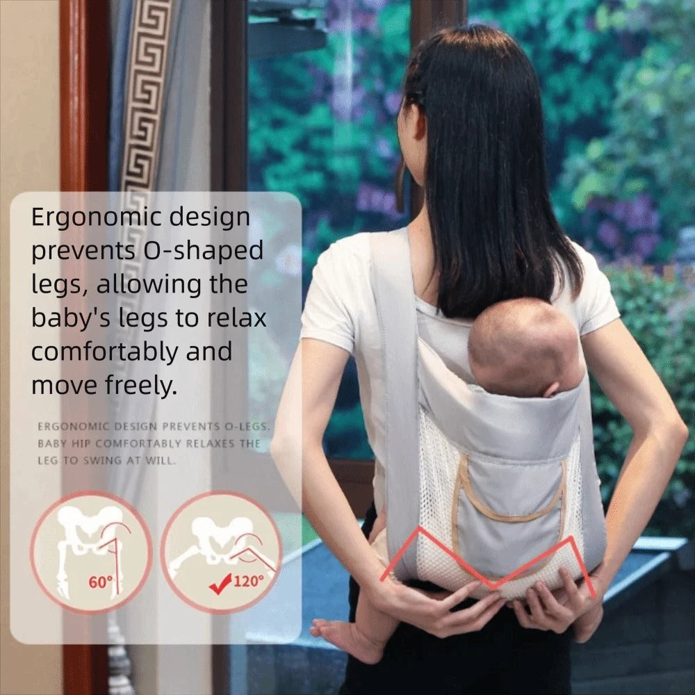 👶 Ergonomic Baby Carrier 🎒 | Breathable Sling Wrap 🤱
